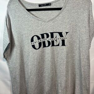Obey Gray and Black Tee